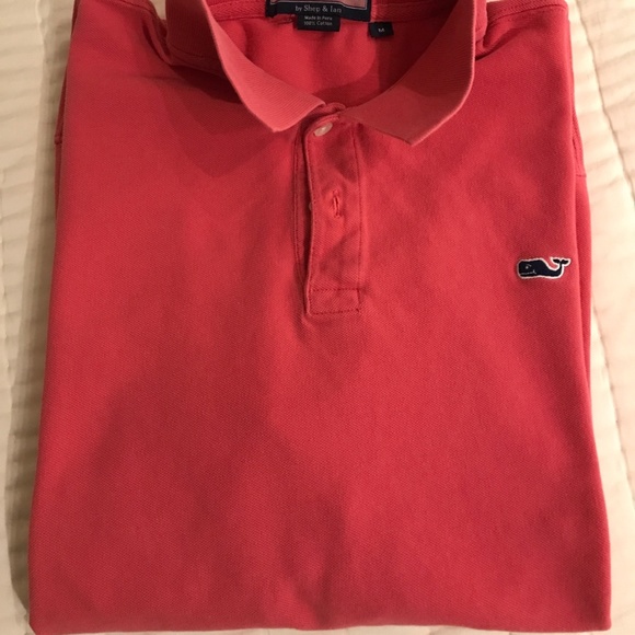 Mens Vineyard Vines Salmon Red Polo Shirt - Picture 6 of 6